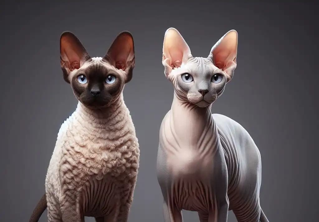 Enchanting Devon Rex vs. Daring Sphynx: Feline Face-Off