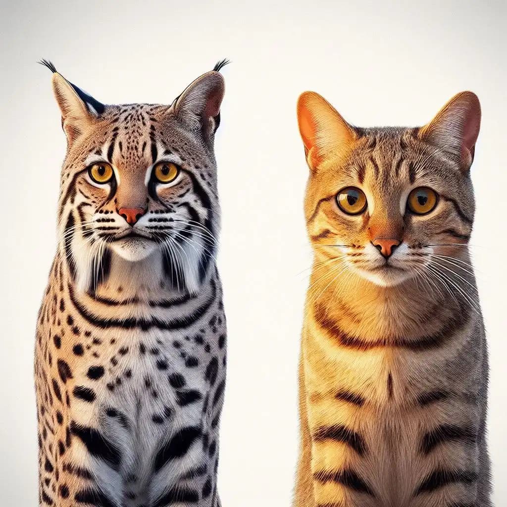 Dueling Elegance: Ocelot vs. Savannah Cat Showdown Unveiled!