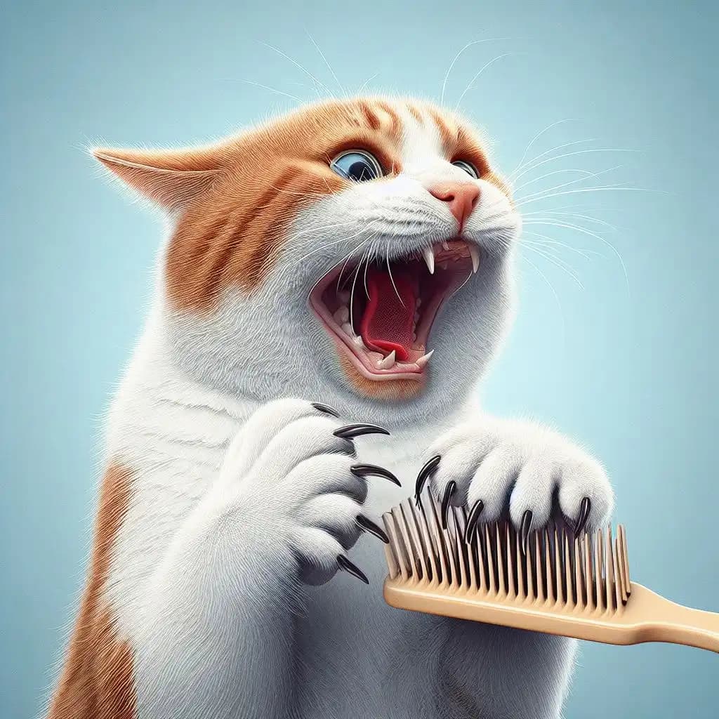 Gagging Gone Glam: Decoding Cat Combing Quirks